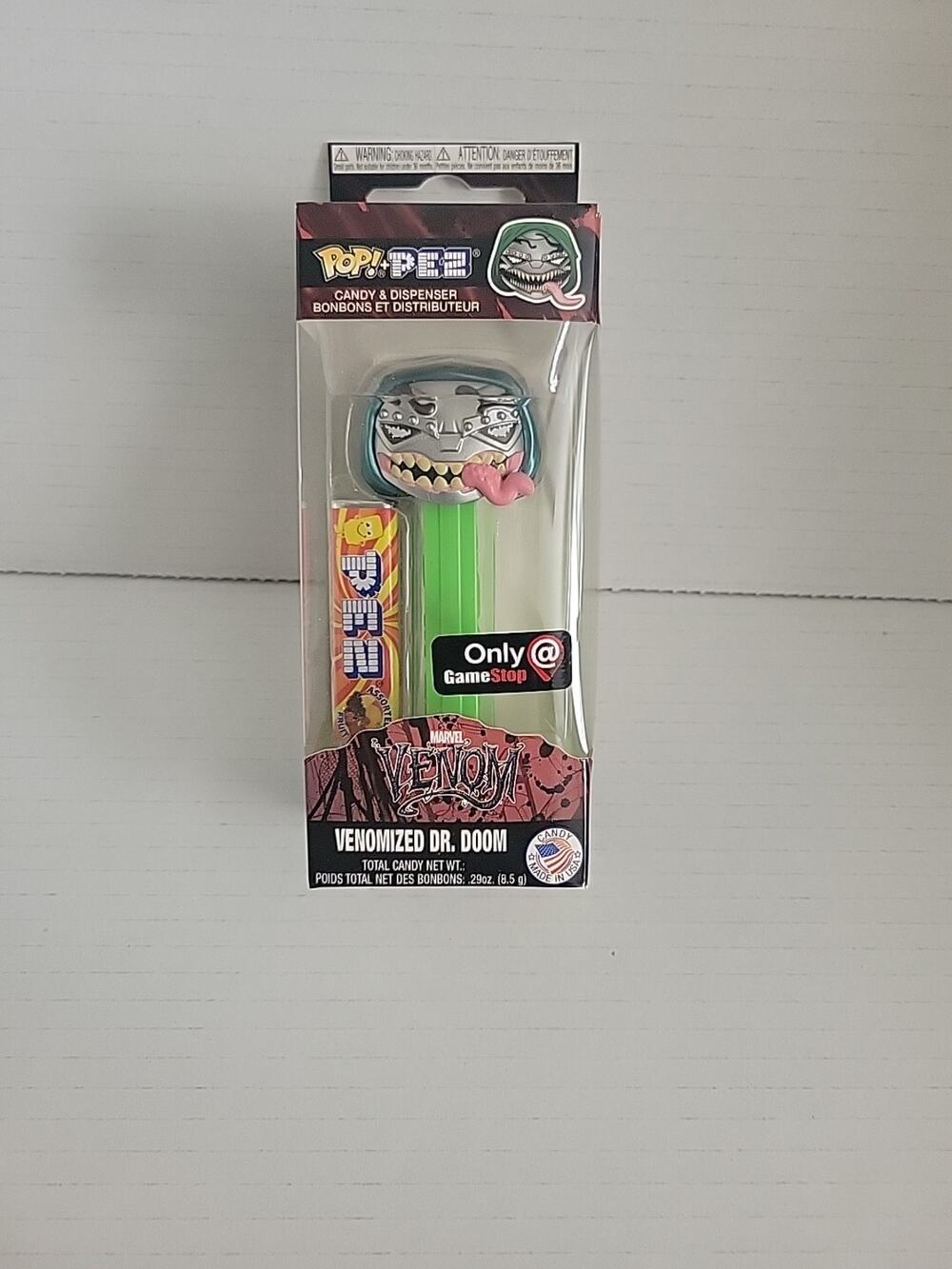 Funko Pop! Pez Marvel Venom Venomized Dr. Doom GameStop Exclusive Dispenser